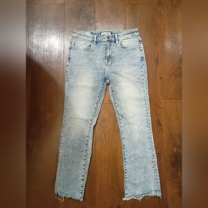 Vigoss Miley Pop Crop Light Washed Denim Blue Jeans Women's Size 27